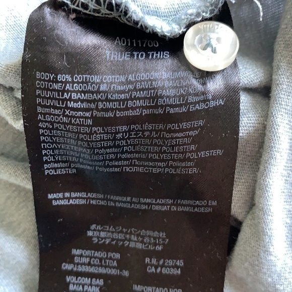 Volcom Men’s Polo Shirt Grey-Green L - Picture 6 of 7